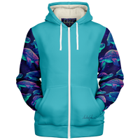 Chokefish™ Microfleece Zip-Up Hoodie Marine Life-014