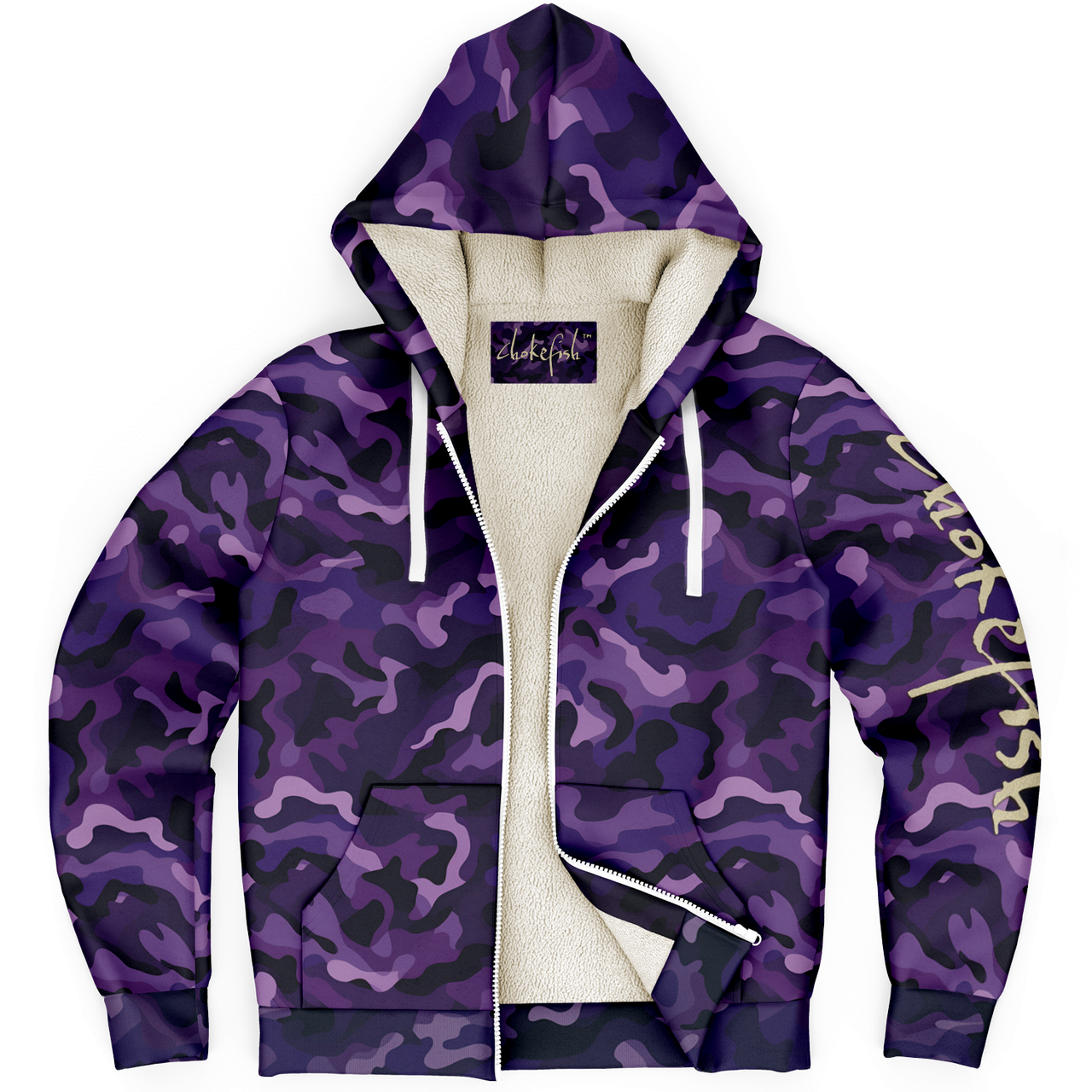 Chokefish™ Microfleece Zip-Up Hoodie Camouflage-013