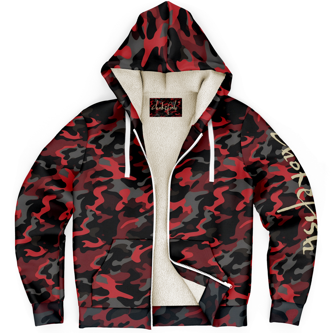 Chokefish™ Microfleece Zip-Up Hoodie Camouflage-011