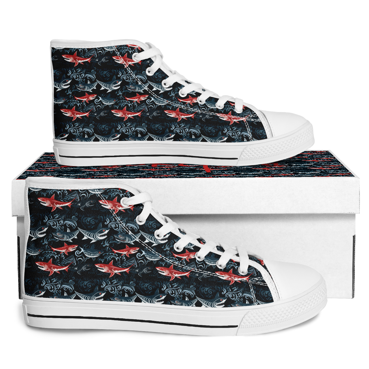 Chokefish™ Urban Peak Retro High Tops-Marine-002