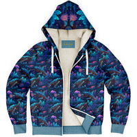 Chokefish™ Microfleece Zip-Up Hoodie Marine Life-005