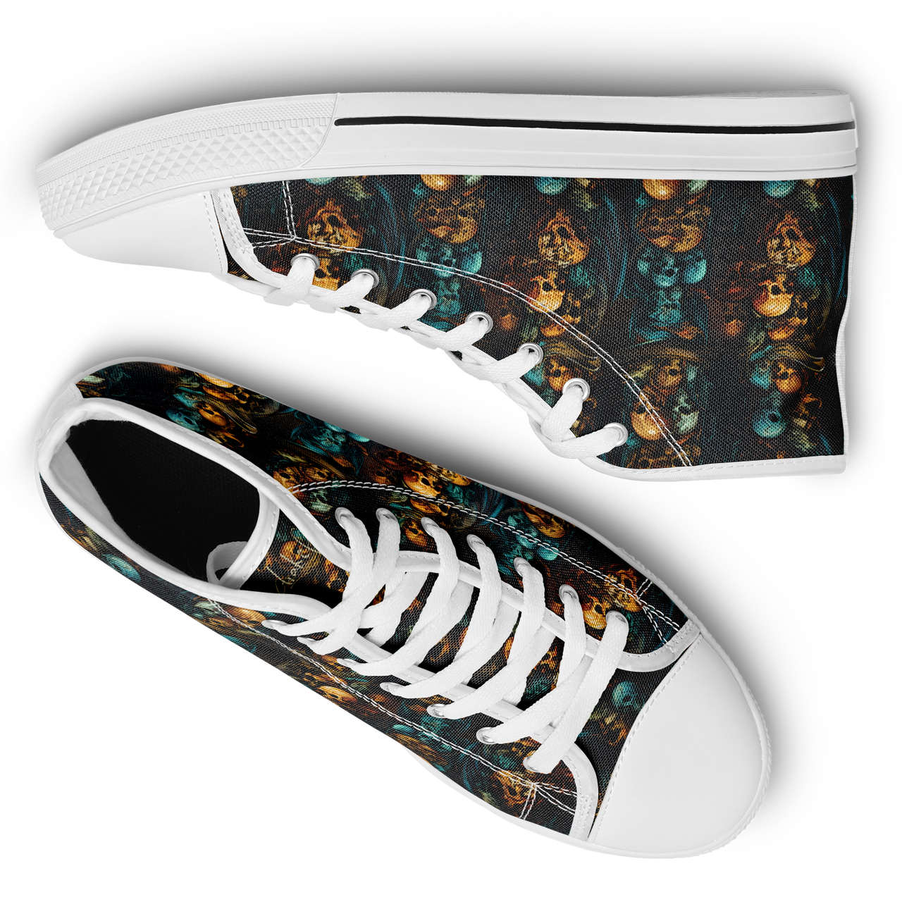 Chokefish™ Urban Peak Retro High Tops-Skulls-003