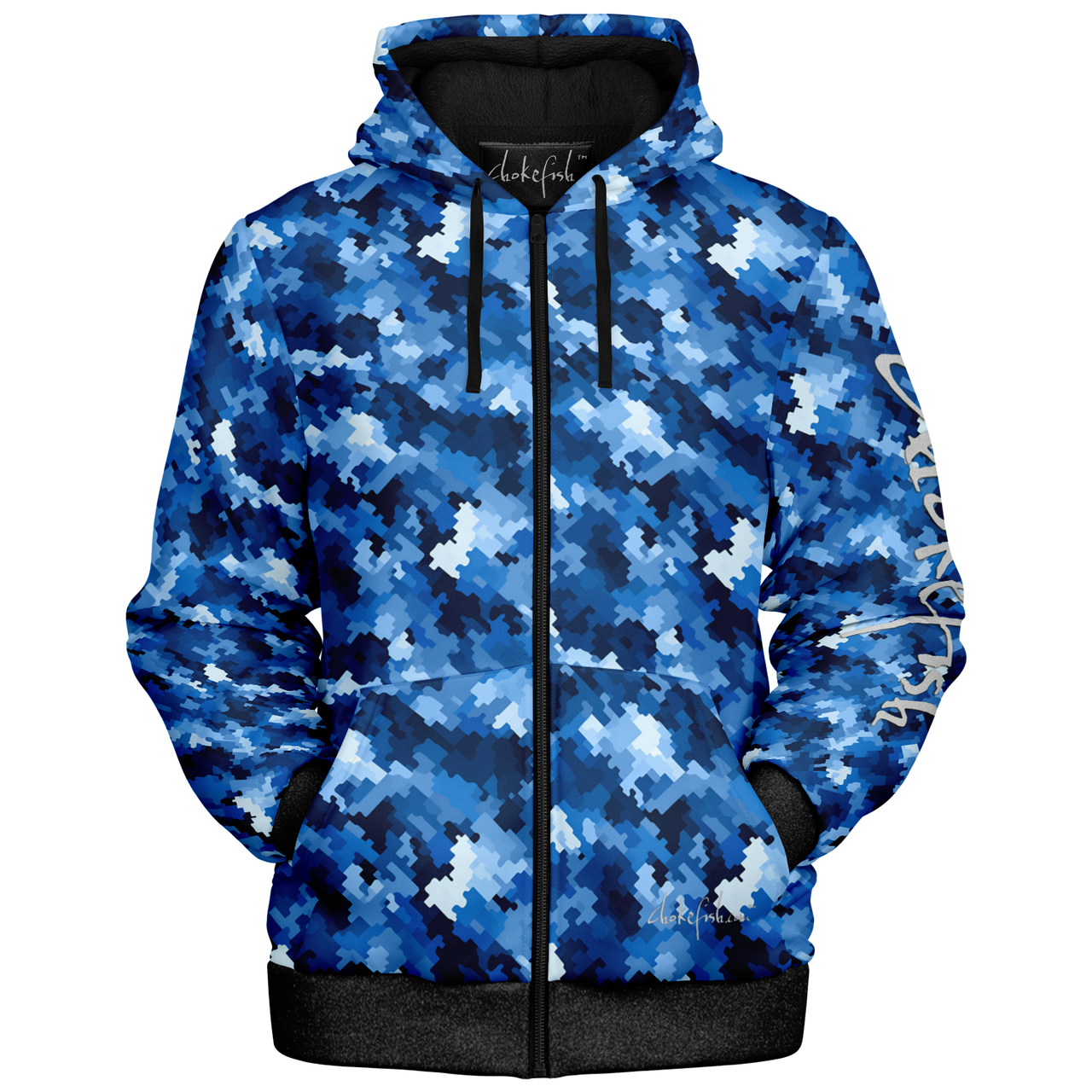 Chokefish™ Microfleece Zip-Up Hoodie Camouflage-021B