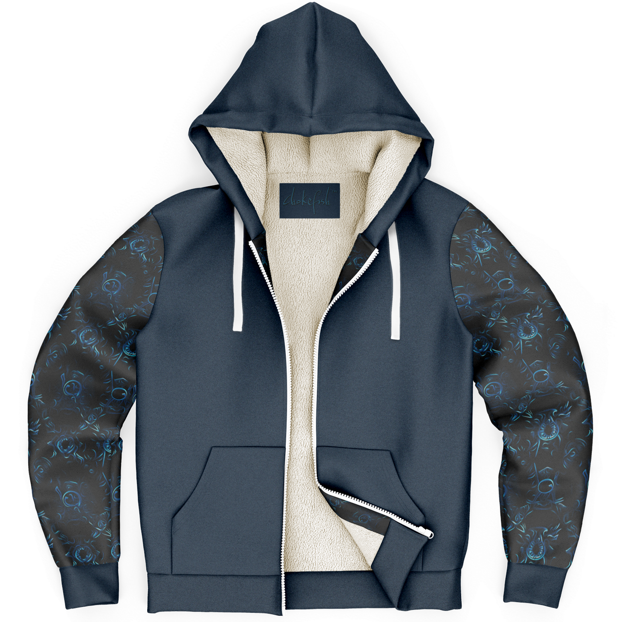 Chokefish™ Microfleece Zip-Up Hoodie Sun&Saltwater-005SE