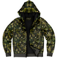 Chokefish™ Microfleece Zip-Up Hoodie Cannabis-009B
