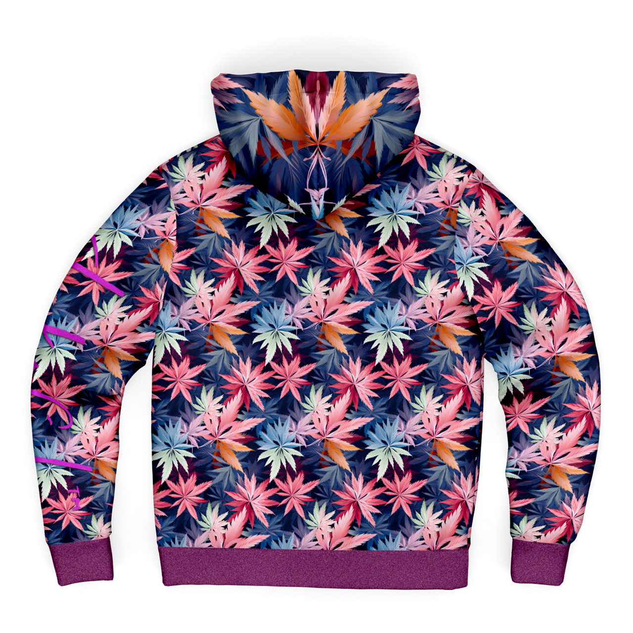 Chokefish™ Microfleece Zip-Up Hoodie Cannabis-006B