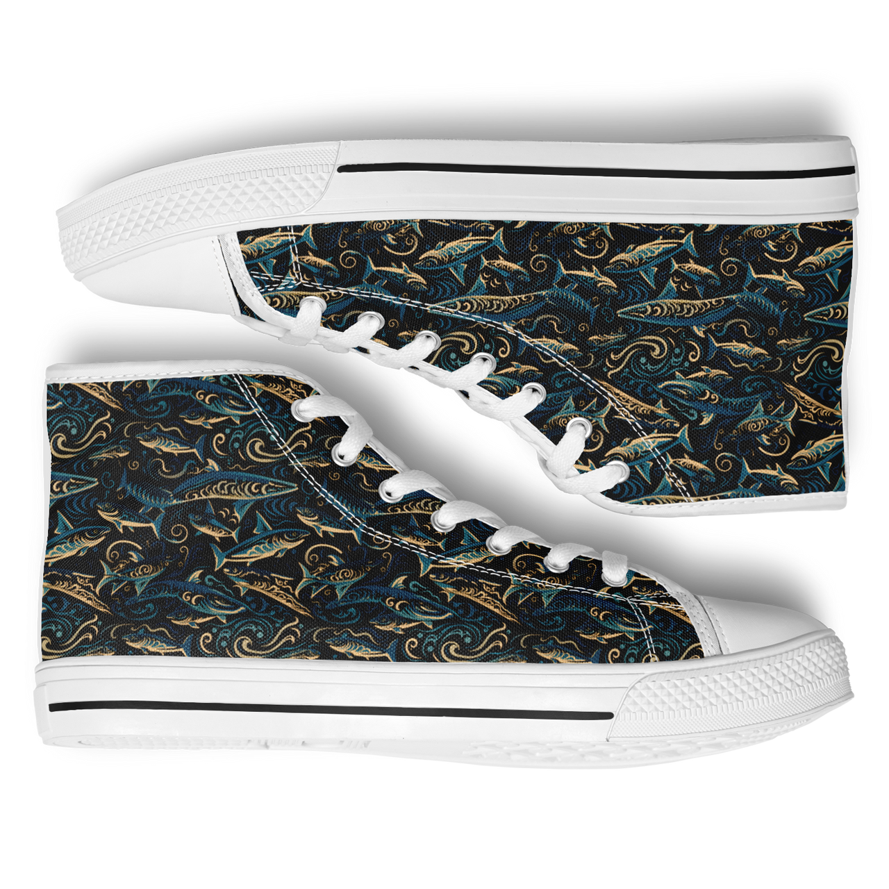 Chokefish™ Urban Peak Retro High Tops-Marine-003