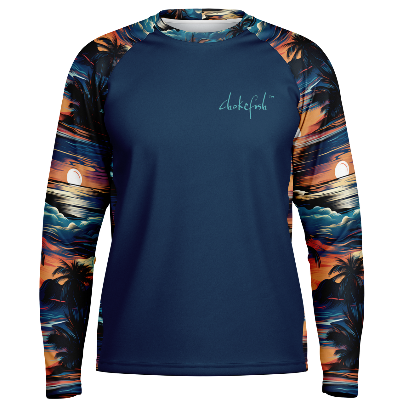 Chokefish™ Long Sleeve Every Day All Weather Trees&Boats Shirt Men's-002 - SLE