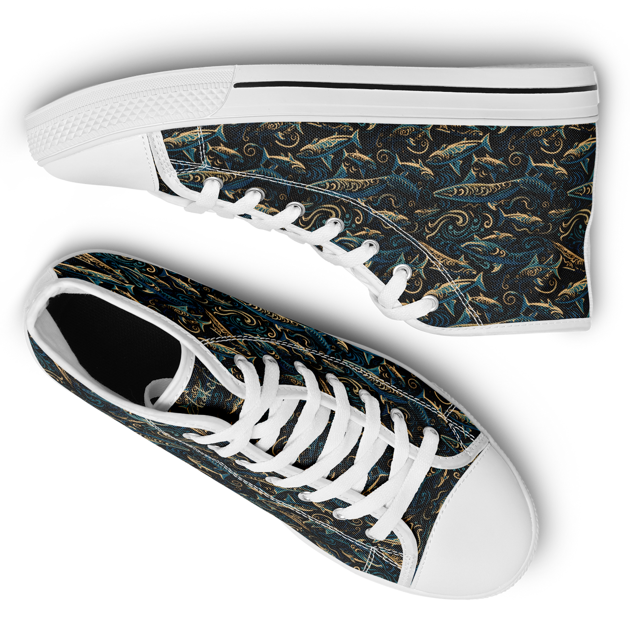 Chokefish™ Urban Peak Retro High Tops-Marine-003