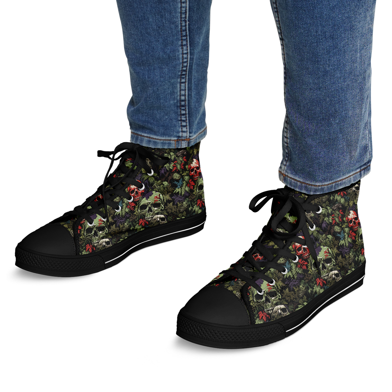 Chokefish™ Urban Peak Retro High Tops-Skulls-025B