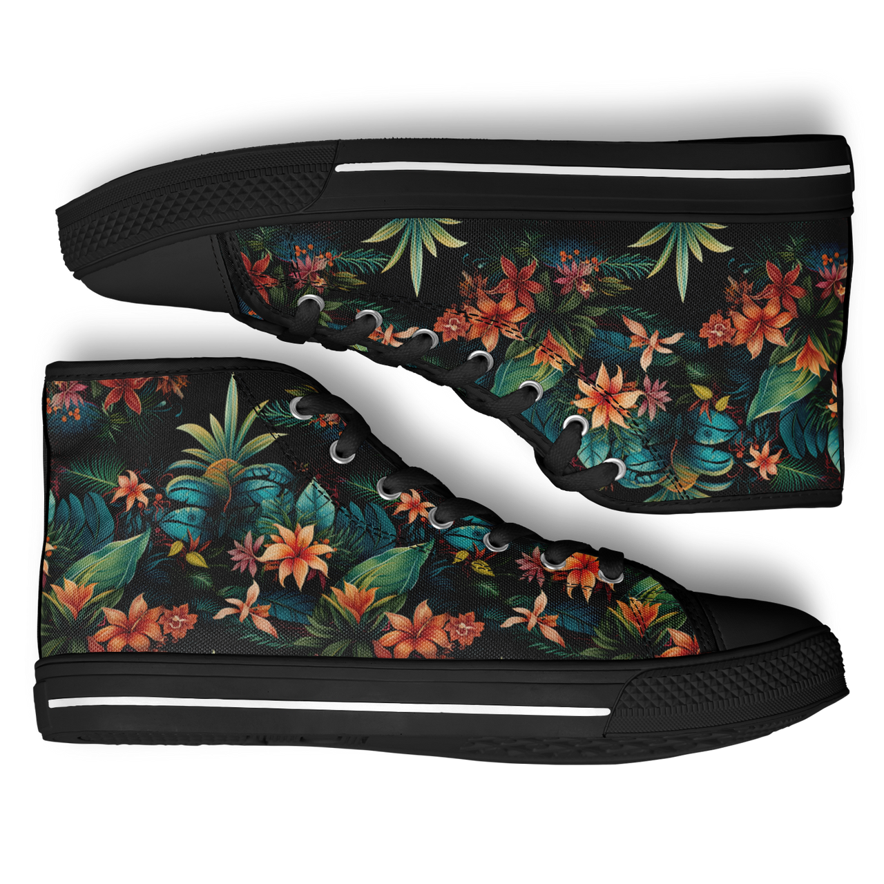 Chokefish™ Urban Peak Retro High Tops-Floral-007-2