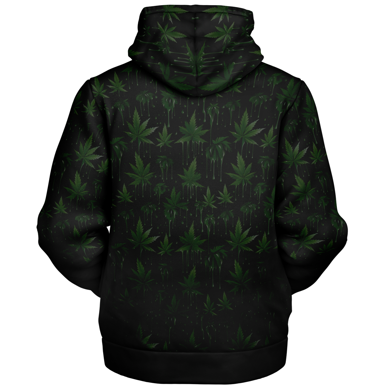 Chokefish™ Microfleece Zip-Up Hoodie Cannabis-003-2