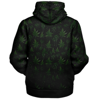 Chokefish™ Microfleece Zip-Up Hoodie Cannabis-003-2