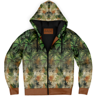 Chokefish™ Microfleece Zip-Up Hoodie Cannabis-001B