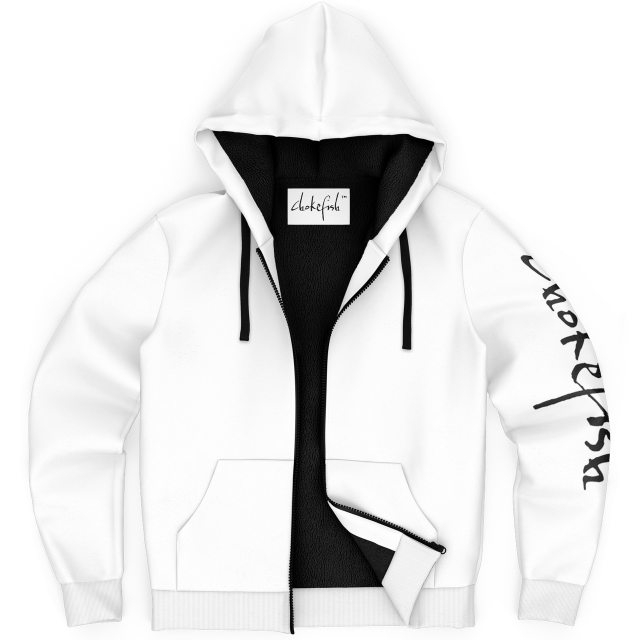 Chokefish™ Microfleece Zip-Up Hoodie Solid Colors-004B