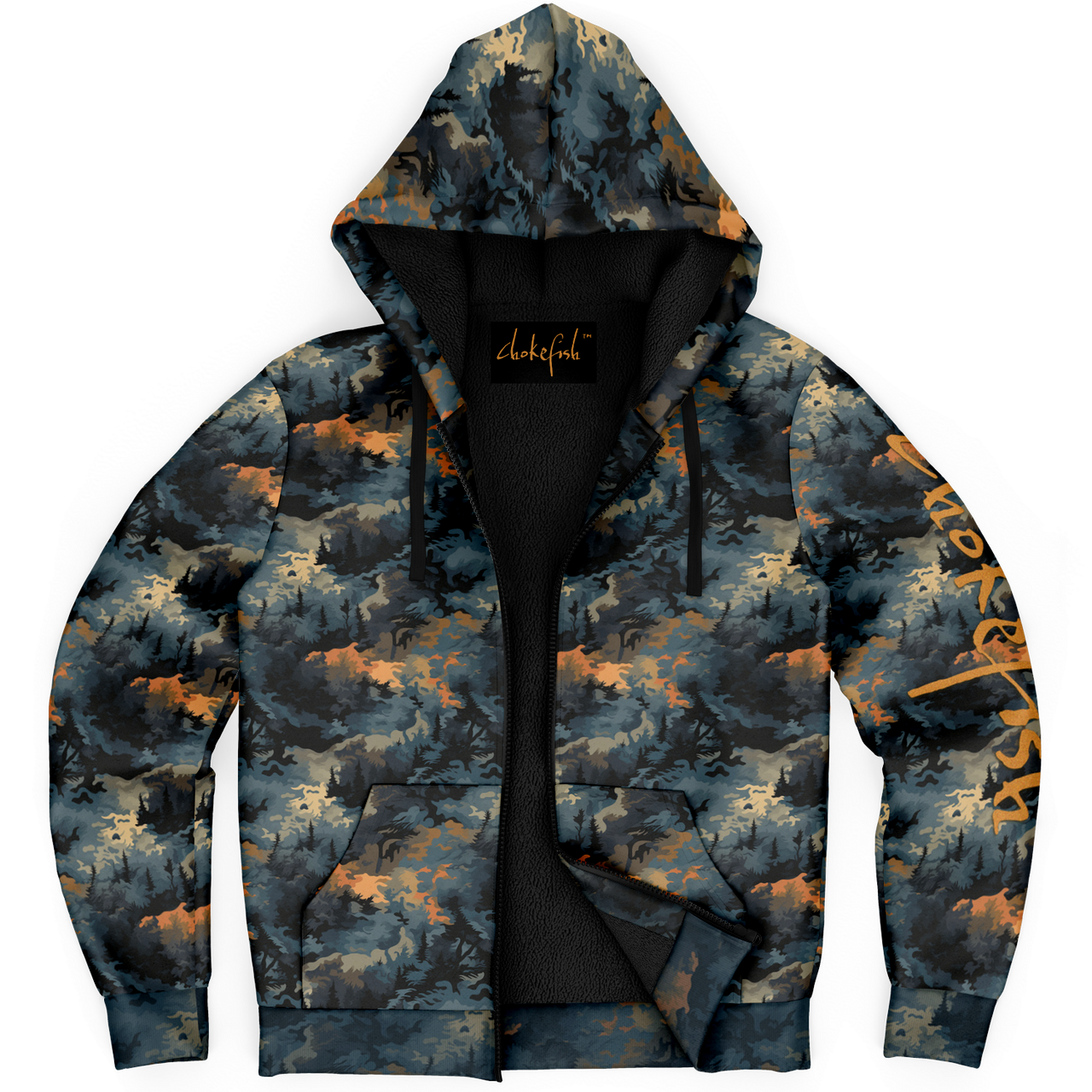 Chokefish™ Microfleece Zip-Up Hoodie Camouflage-003B