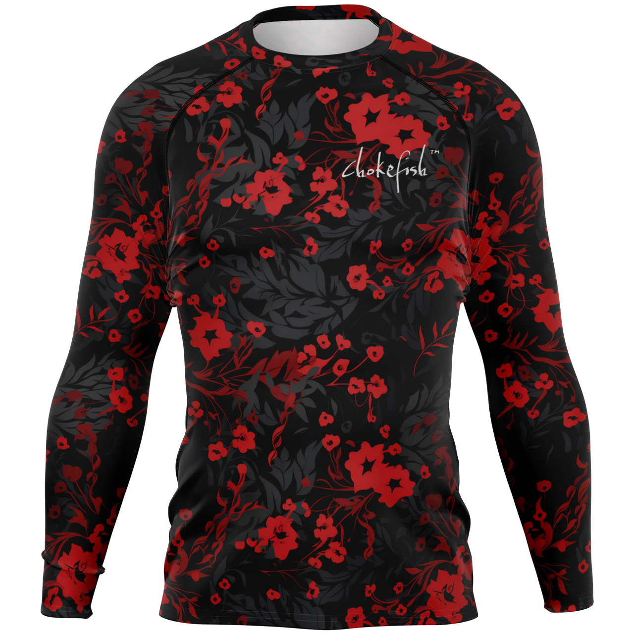 Chokefish™ Long Sleeve Rashguard Floral Men's Shirt-001
