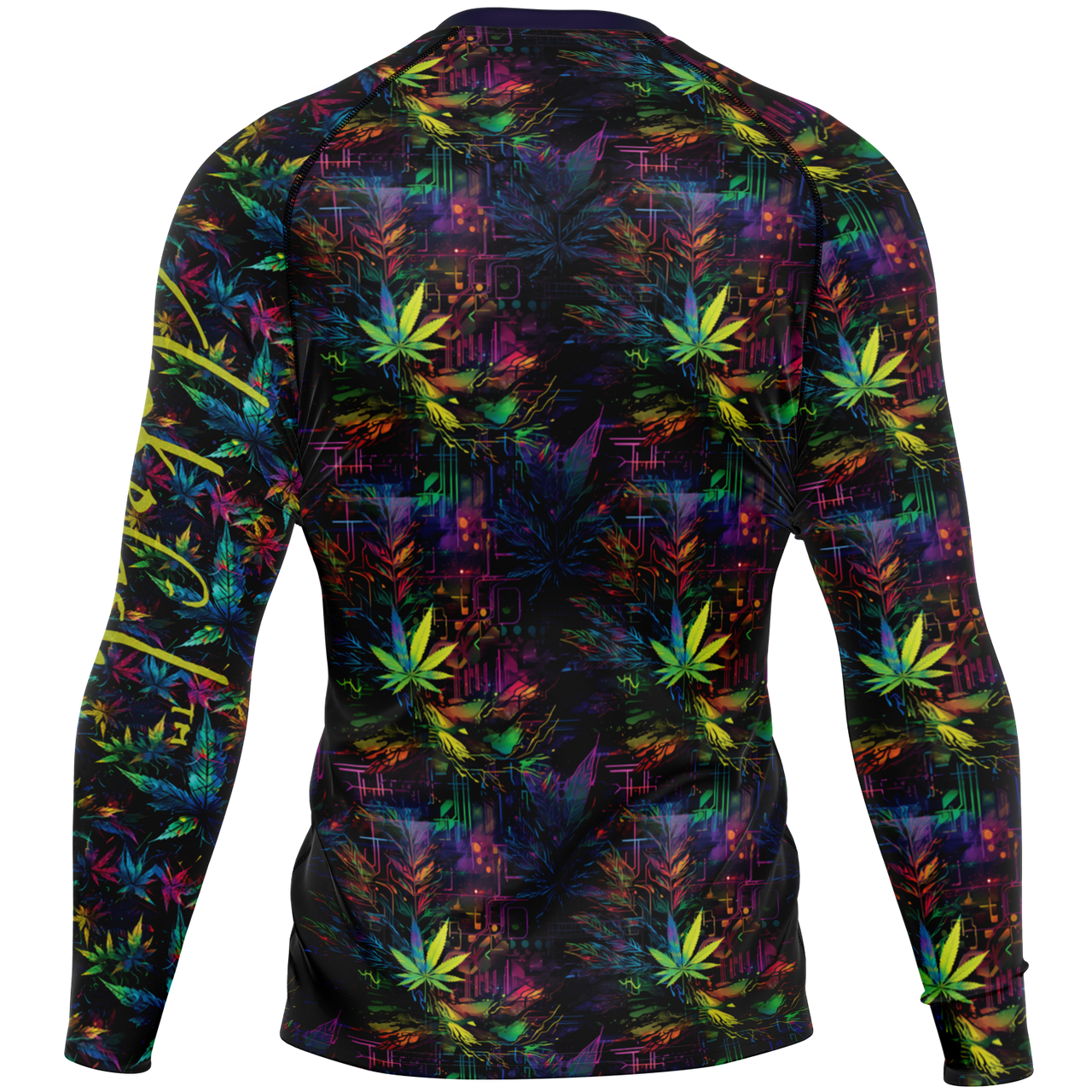 Chokefish™ Long Sleeve Rashguard Cannabis Men's Shirt-015