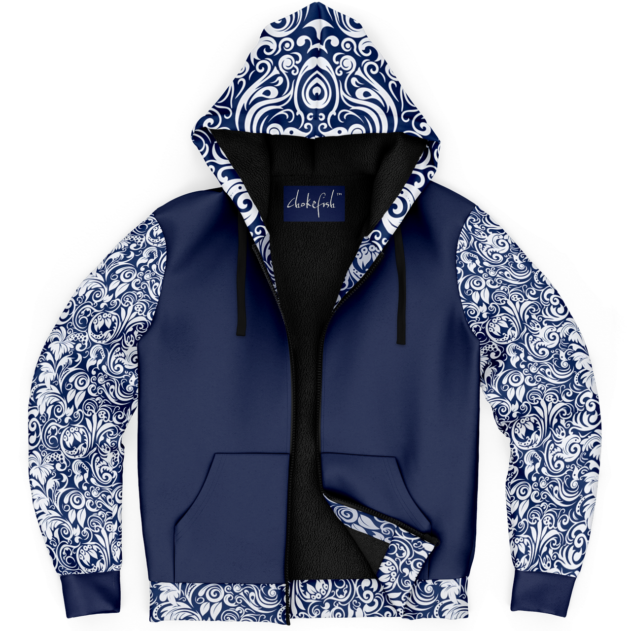 Chokefish™ Microfleece Zip-Up Hoodie Maori-005B
