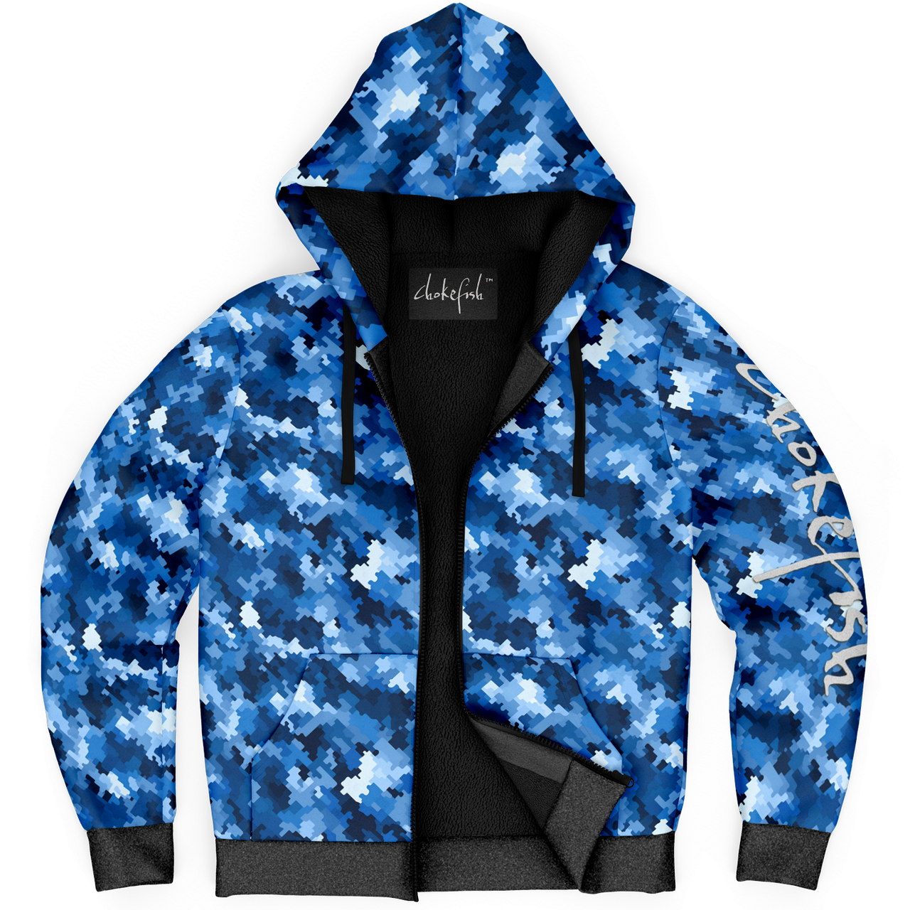 Chokefish™ Microfleece Zip-Up Hoodie Camouflage-021B