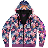 Chokefish™ Microfleece Zip-Up Hoodie Cannabis-006B