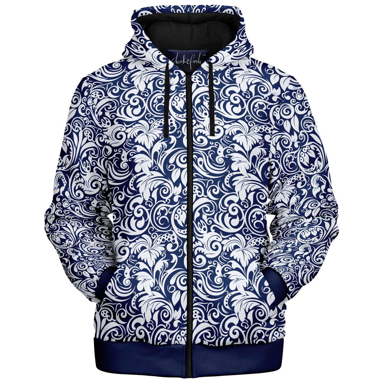 Chokefish™ Microfleece Zip-Up Hoodie Maori-005-2B