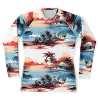 Chokefish™ Long Sleeve Rashguard Trees&Boats Men's Shirt-001
