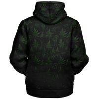 Chokefish™ Microfleece Zip-Up Hoodie Cannabis-003-2B