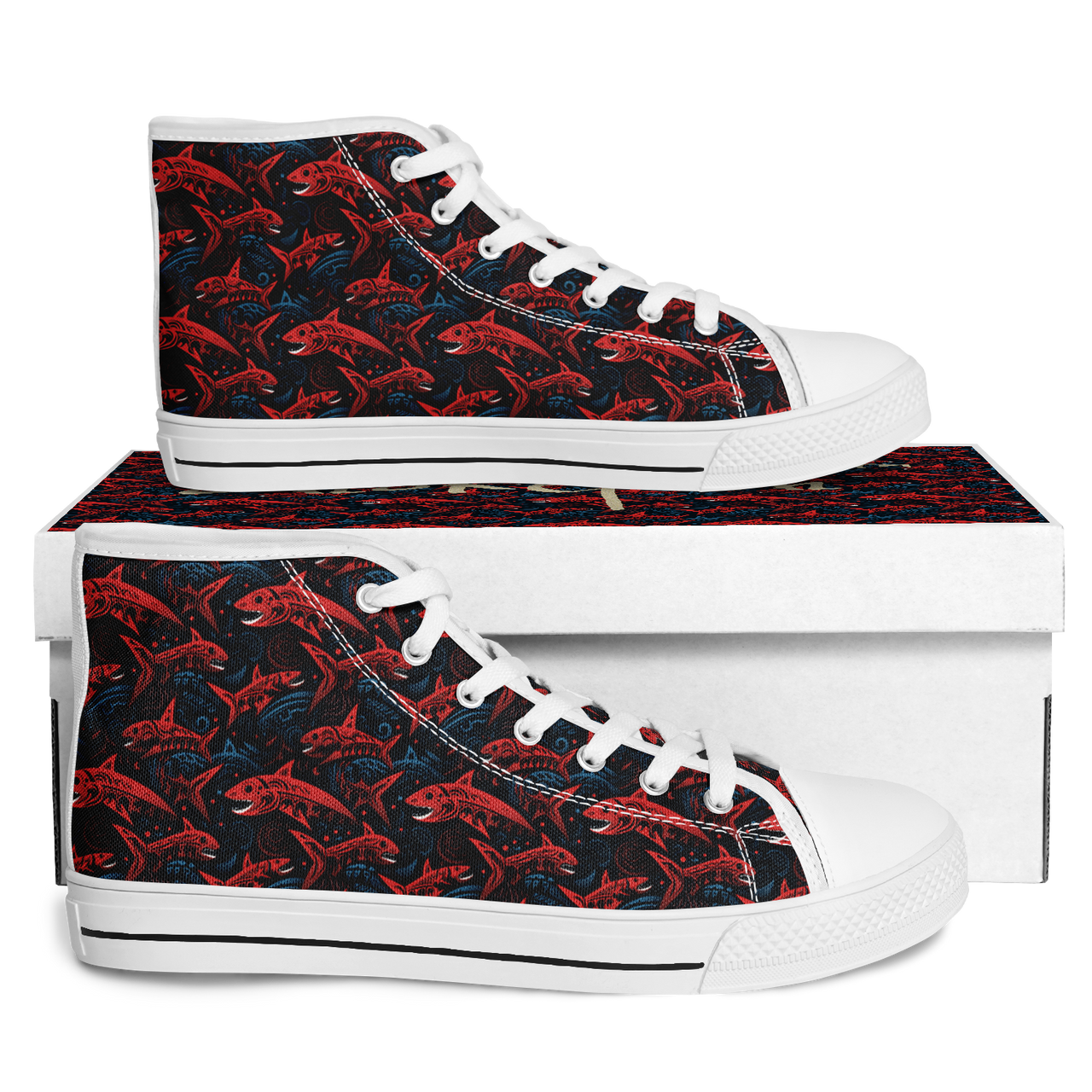 Chokefish™ Urban Peak Retro High Tops-Marine-001