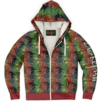 Chokefish™ Microfleece Zip-Up Hoodie Cannabis-005