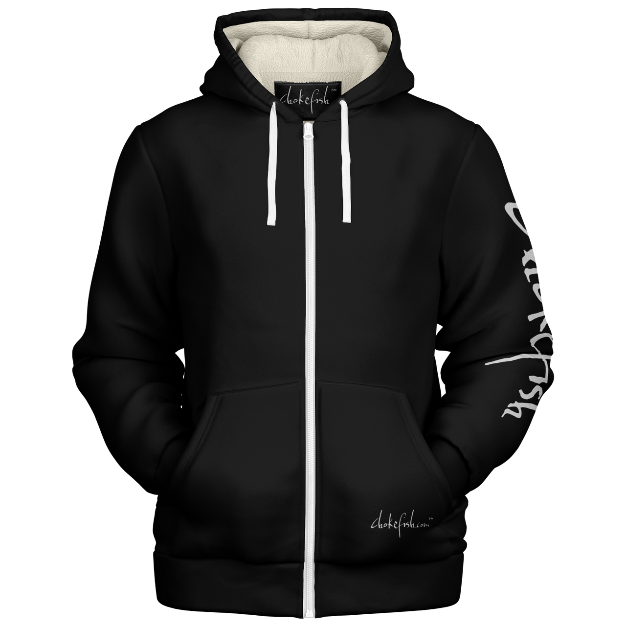 Chokefish™ Microfleece Zip-Up Hoodie Solid Colors-001