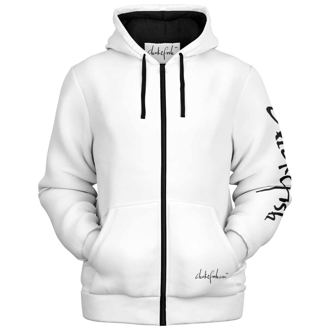 Chokefish™ Microfleece Zip-Up Hoodie Solid Colors-004B