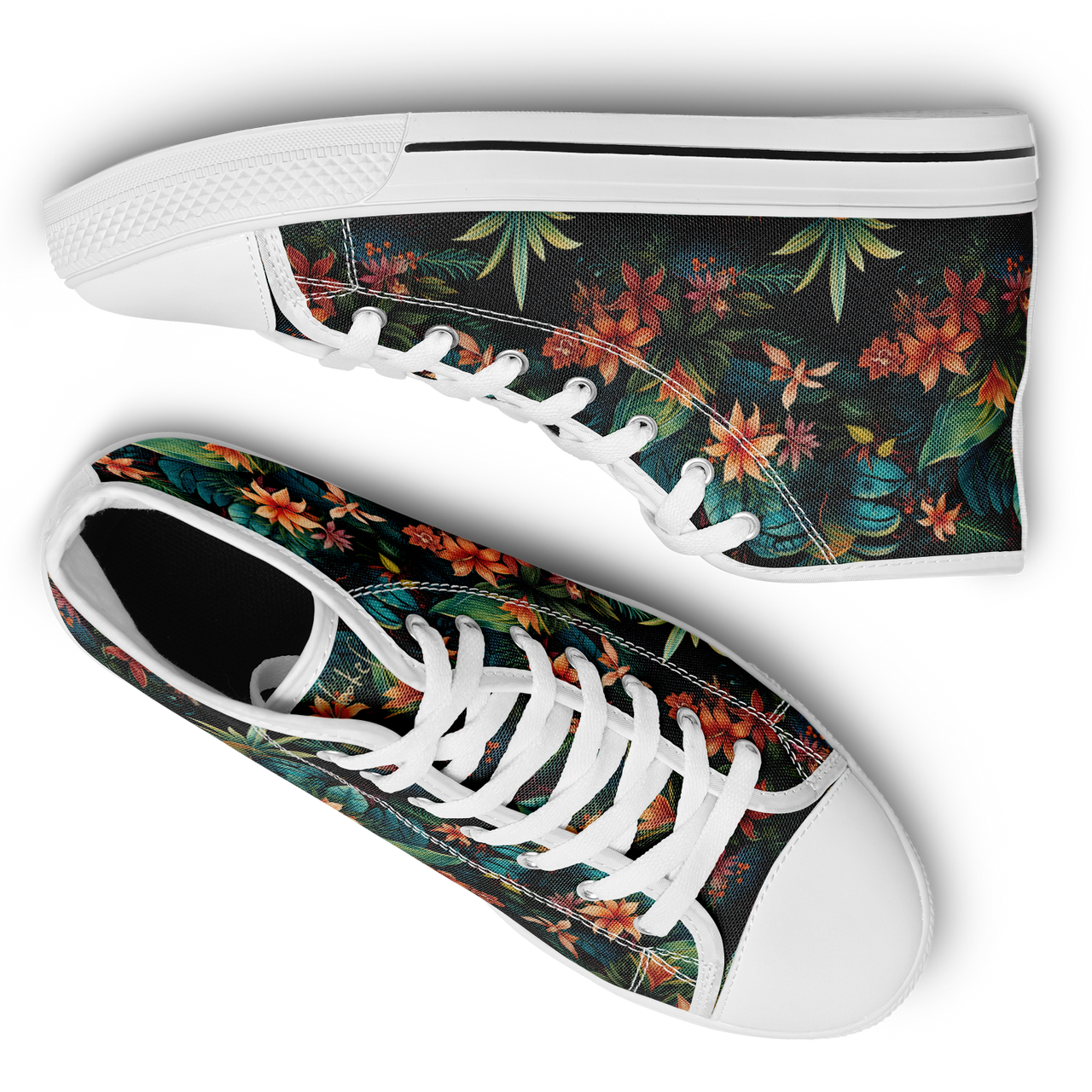Chokefish™ Urban Peak Retro High Tops-Floral-007