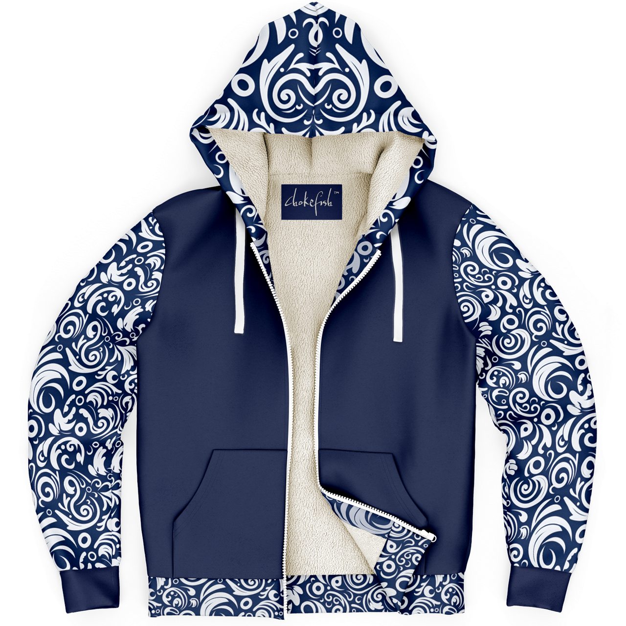 Chokefish™ Microfleece Zip-Up Hoodie Maori-003