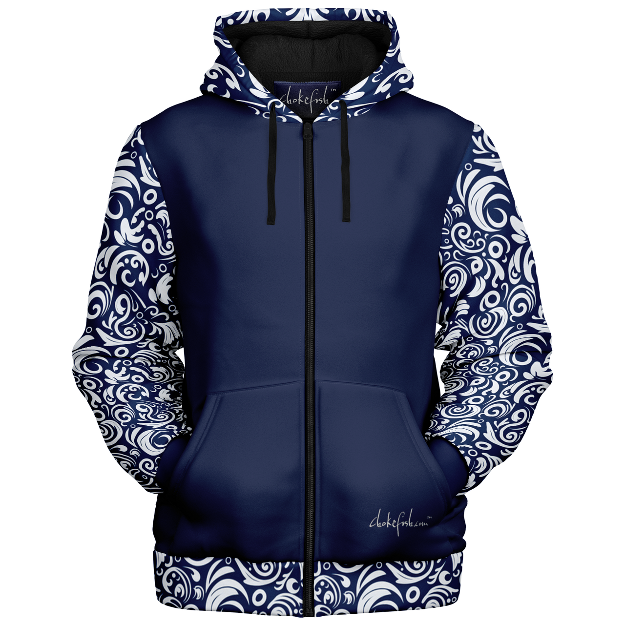 Chokefish™ Microfleece Zip-Up Hoodie Maori-003B