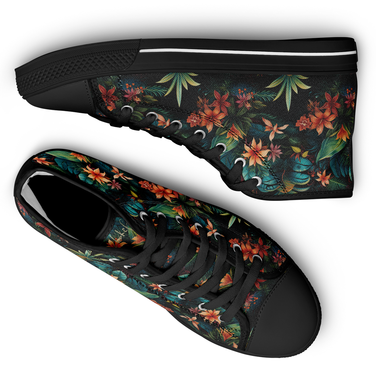Chokefish™ Urban Peak Retro High Tops-Floral-007-2