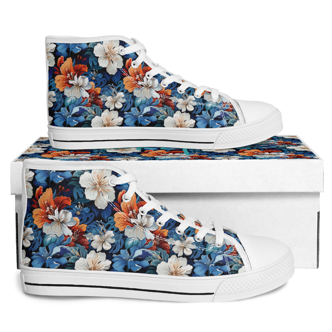Chokefish™ Urban Peak Retro High Tops-Floral-005
