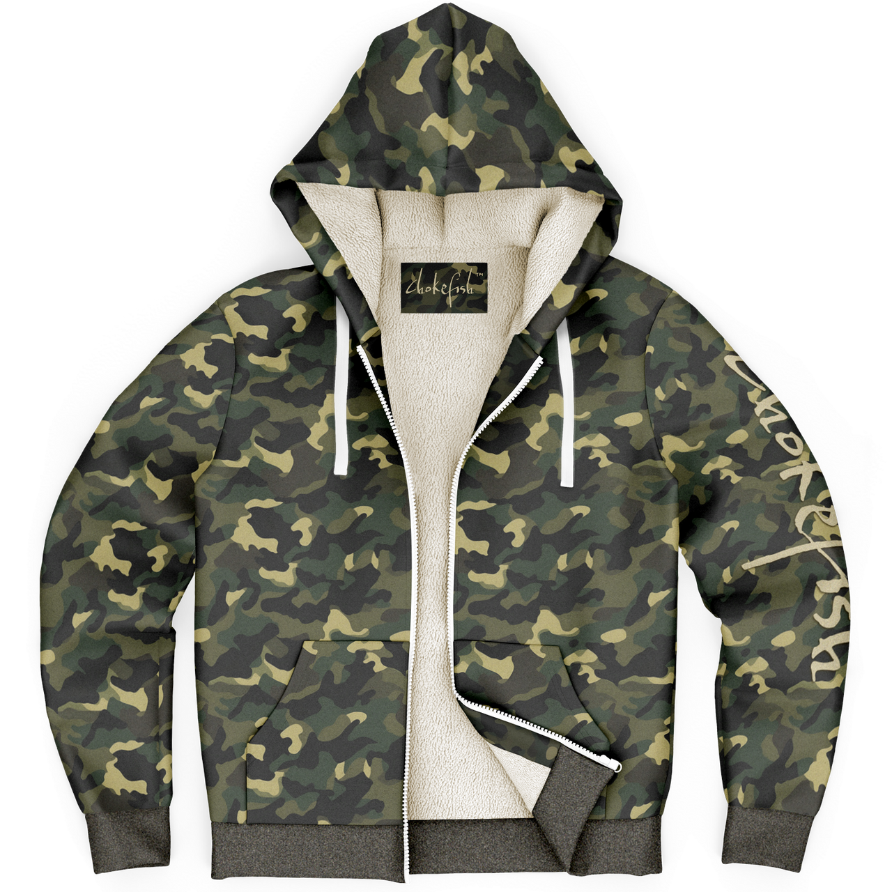 Chokefish™ Microfleece Zip-Up Hoodie Camouflage-009