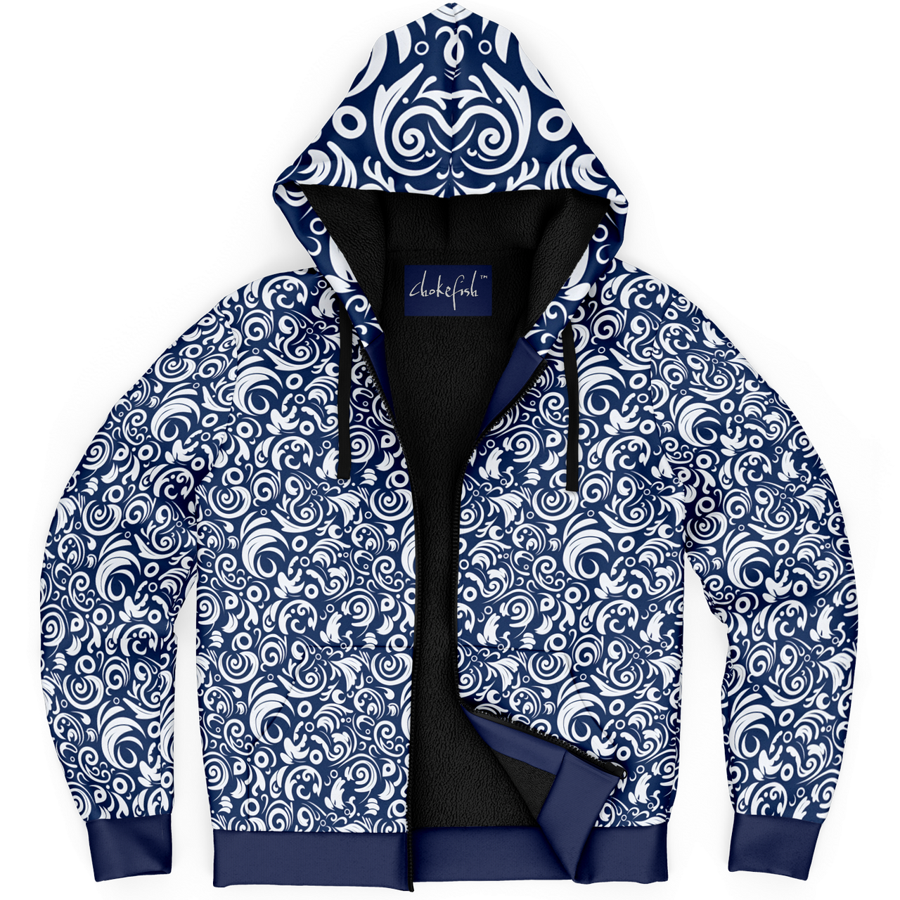 Chokefish™ Microfleece Zip-Up Hoodie Maori-003-2B