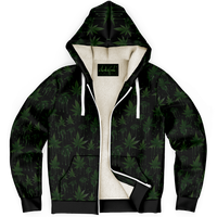 Chokefish™ Microfleece Zip-Up Hoodie Cannabis-003-2