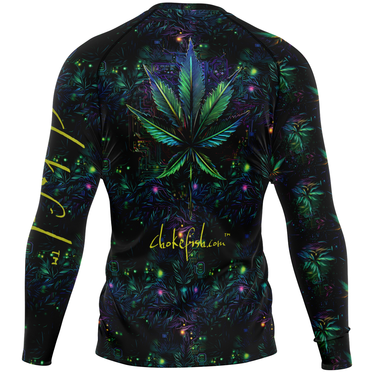 Chokefish™ Long Sleeve Rashguard Cannabis Men's Shirt-014-Special Edition
