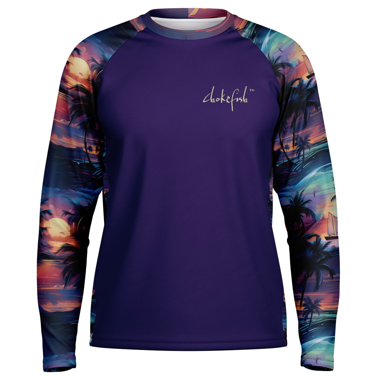 Chokefish™ Long Sleeve Every Day All Weather Trees&Boats Shirt Men's-004